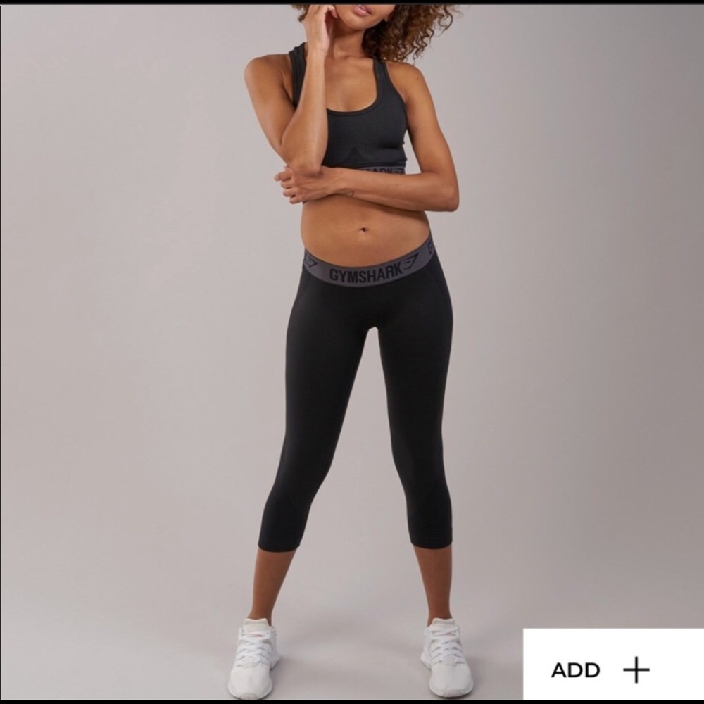 NWT Gymshark Flex Cropped Legging Black